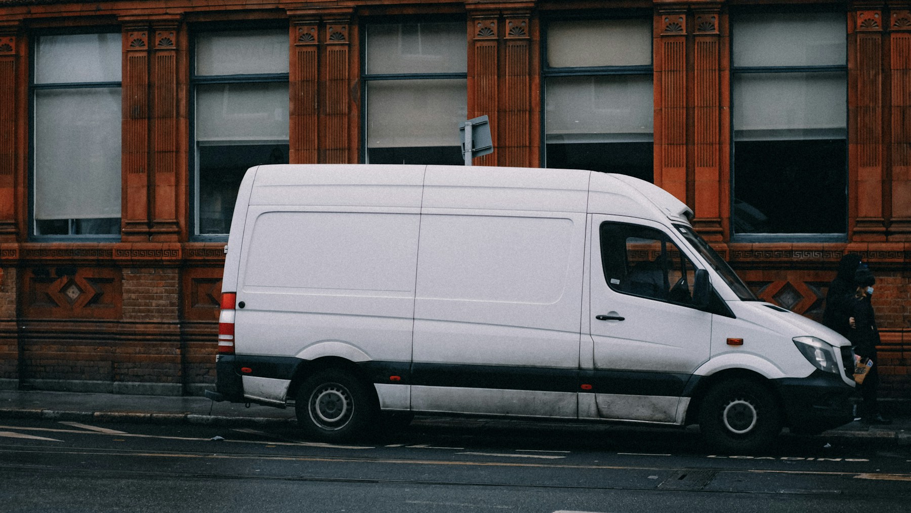 Unbranded white cargo van for local freight and deliveries